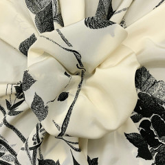 Silk crepe-de-chine with fancy print